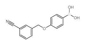 4-(3-氰基苯基甲氧基)苯硼酸结构式