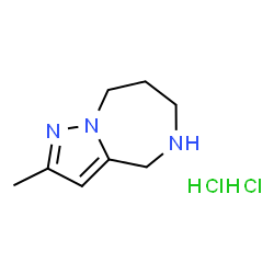 2-甲基-5,6,7,8-四氢-4H-吡唑并[1,5-a][1,4]二氮杂二盐酸盐结构式