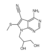 4-amino-7-(2,3-dihydroxypropyl)-6-methylsulfanylpyrrolo[2,3-d]pyrimidine-5-carbonitrile Structure