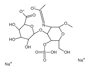 methyl 2-acetamido-2-deoxy-3-O-(beta-glucopyranosyluronic acid)-4-O-sulfo-beta-galactopyranoside结构式