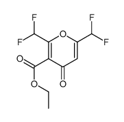ethyl 2,6-bis(difluoromethyl)-4-oxopyran-3-carboxylate结构式