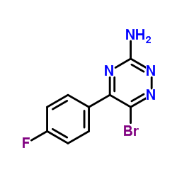 6-Bromo-5-(4-fluorophenyl)-1,2,4-triazin-3-amine Structure