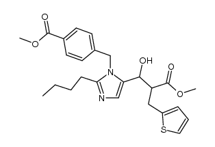 2-butyl-1-(4-carbomethoxybenzyl)-5-[2-carbomethoxy-1-hydroxy-3-(2-thienyl)propyl]imidazole Structure
