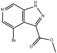 4-溴-1H-吡唑并[3,4-C]吡啶-3-甲酸甲酯结构式