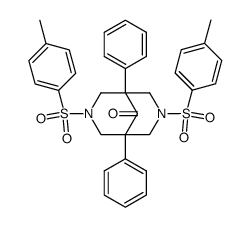 1,5-diphenyl-3,7-bis(p-tolylsulphonyl)-3,7-diazabicyclo<3.3.1>nonan-9-one结构式