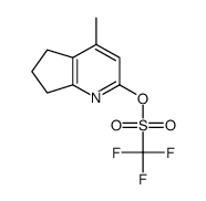 4-甲基-6,7-二氢-5H-环戊二烯并[b]吡啶-2-基三氟甲磺酸负离子结构式
