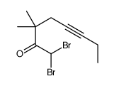 1,1-dibromo-3,3-dimethyloct-5-yn-2-one Structure