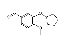 1-[3-(环戊基氧基)-4-甲氧基苯基]乙酮结构式