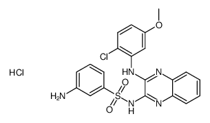 3-amino-N-{3-[(2-chloro-5-methoxyphenyl)amino]quinoxalin-2-yl}benzenesulfonamide hydrochloride Structure