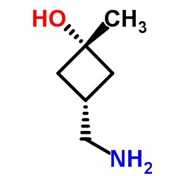 cis-3-hydroxy-3-methylcyclobutane-1-methamine Structure
