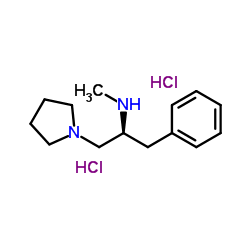 (2S)-N-Methyl-1-phenyl-3-(1-pyrrolidinyl)-2-propanamine dihydrochloride结构式