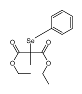diethyl 2-methyl-2-phenylselanylpropanedioate结构式