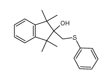 1,1,3,3-tetramethyl-2-(phenylthio)methyl-2-indanol结构式