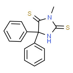 3-Methyl-5,5-diphenyl-2,4-imidazolidinedithione Structure