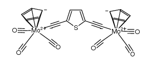 [(μ-C4H2S(CC)2)((C5H5)Mo(CO)3)2]结构式