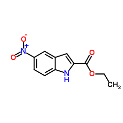 5-硝基吲哚-2-甲酸乙酯结构式