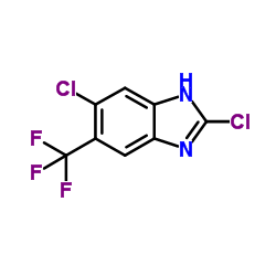 2,5-Dichloro-6-(trifluoromethyl)-1H-benzimidazole Structure