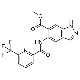 5-(6-(三氟甲基)吡啶酰胺)-1H-吲唑-6-羧酸甲酯结构式