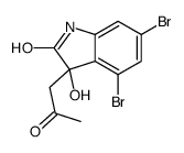 4,6-dibromo-3-hydroxy-3-(2-oxopropyl)-1H-indol-2-one Structure