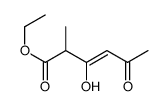 ethyl 3-hydroxy-2-methyl-5-oxohex-3-enoate Structure