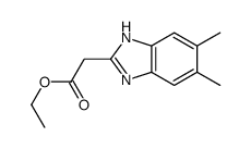 Ethyl (5,6-dimethyl-1H-benzimidazol-2-yl)acetate结构式