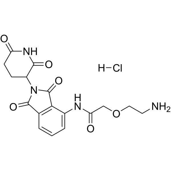 Pomalidomide-PEG1-NH2-1 hydrochloride Structure