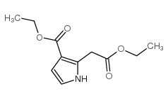2-乙氧羰基甲基-1H-吡咯-3-甲酸乙酯结构式