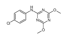 N-(4-chlorophenyl)-4,6-dimethoxy-1,3,5-triazin-2-amine结构式