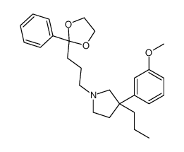 3-(m-Methoxyphenyl)-1-[3-(2-phenyl-1,3-dioxolan-2-yl)propyl]-3-propylpyrrolidine结构式