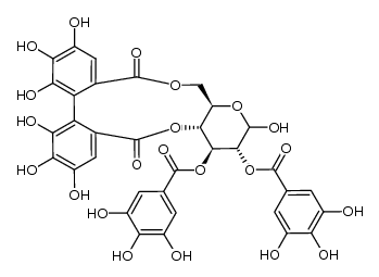 2,3-di-O-galloyl-4,6-(S)-HHDP-α/β-D-glucopyranose结构式