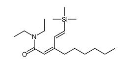 N,N-diethyl-3-(2-trimethylsilylethenyl)non-2-enamide结构式