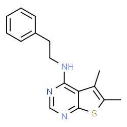5,6-dimethyl-N-phenethylthieno[2,3-d]pyrimidin-4-amine Structure