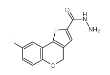 8-氟-4H-[1]-苯并吡喃[4,3-B]噻吩-2-羧酸盐酸盐结构式