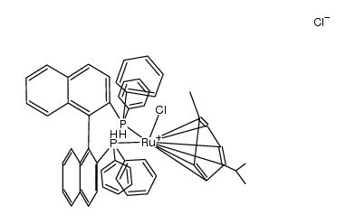 [RuCl(p-cumene)((S)-2,2-bis(diphenylphosphino)-1,1-binaphthyl)]chloride结构式