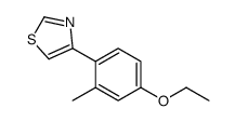 (9CI)-4-(4-乙氧基-2-甲基苯基)-噻唑结构式