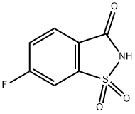 6-氟苯并[D]异噻唑-3(2H)-酮1,1-二氧化物结构式