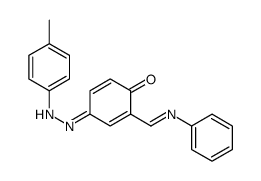 4-[(4-methylphenyl)hydrazinylidene]-2-(phenyliminomethyl)cyclohexa-2,5-dien-1-one结构式