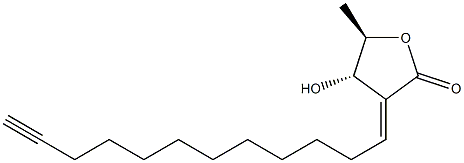 4α-Hydroxy-5β-methyl-3-[(E)-dodecan-11-yn-1-ylidene]-4,5-dihydrofuran-2(3H)-one Structure