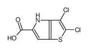 2,3-二氯-4H-噻吩并[3,2-b]吡咯-5-羧酸结构式
