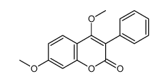 4,7-dimethoxy-3-phenylchromen-2-one结构式