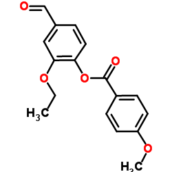 2-Ethoxy-4-formylphenyl 4-methoxybenzoate结构式
