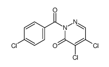 4,5-dichloro-2-(4-chlorobenzoyl)pyridazin-3-one结构式