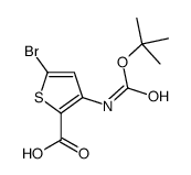 5-溴-3-叔丁氧基羰基氨基-噻吩-2-羧酸结构式