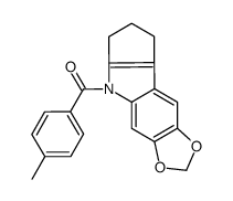 5,6,7,8-Tetrahydro-5-(p-toluoyl)cyclopenta[b]-1,3-dioxolo[4,5-f]indole Structure
