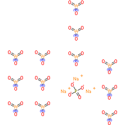 Sodium phosphate trioxotungsten (3:1:12) structure