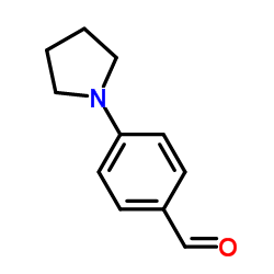 4-(1-吡咯啉基)苯甲醛结构式