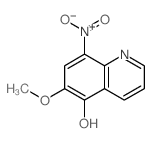 5-Quinolinol,6-methoxy-8-nitro-结构式