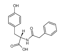N-phenylacetyl-L-tyrosine Structure