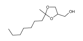 2-Heptyl-2-methyl-1,3-dioxolane-4-methanol结构式
