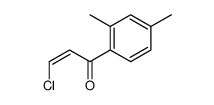 (E)-3-chloro-1-(2,4-dimethylphenyl)prop-2-en-1-one结构式